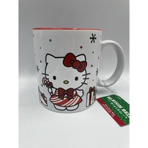 Hello Kitty Sanrio Peppermint Dress Christmas Mug NEW With Tags